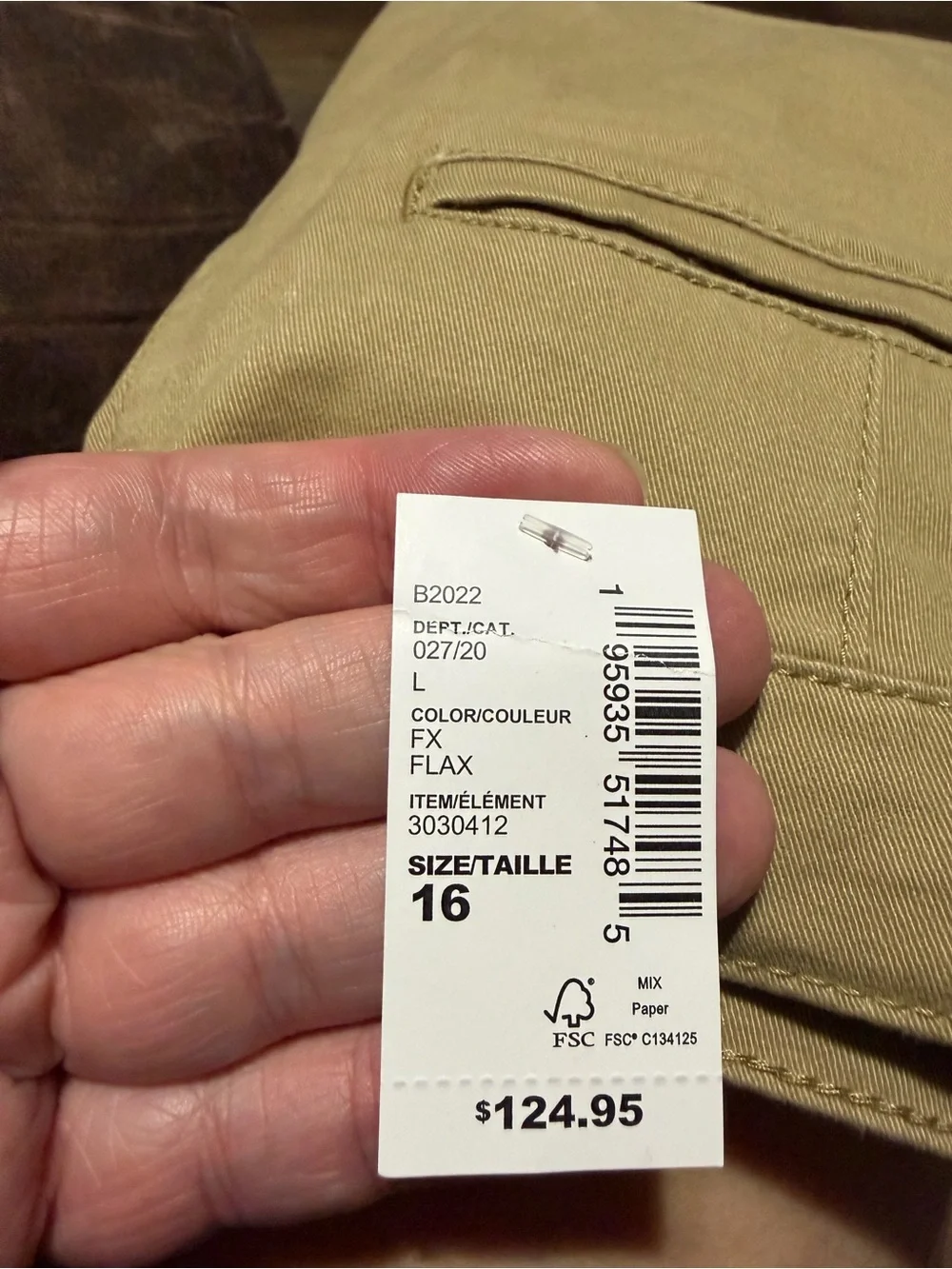 Boys size 16 nwt 5 pairs Stretch Chino Pants - Khaki
